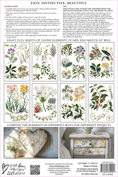 Iron Orchid Design | Transfer | Sarah Featon's Botanicals