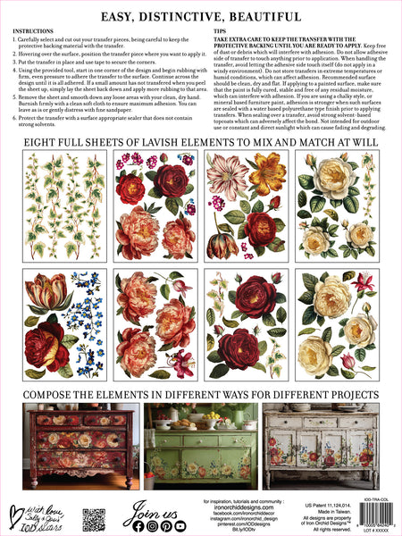 Iron Orchid Design | Transfer | Collage de Fleurs