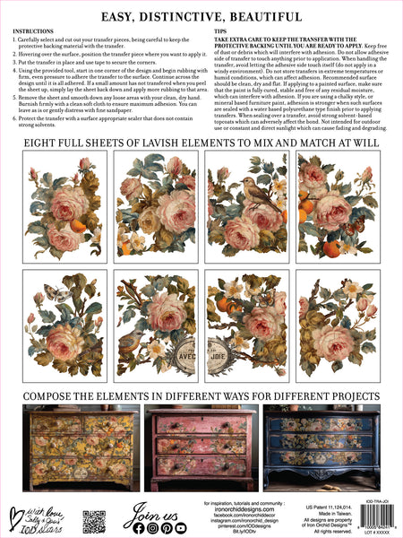 Iron Orchid Design | Transfer | Joie de Roses