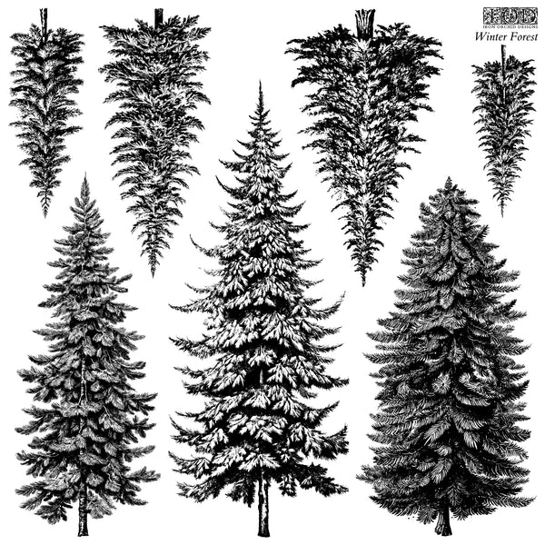 Iron Orchid Design | Stamp | Winter Forest