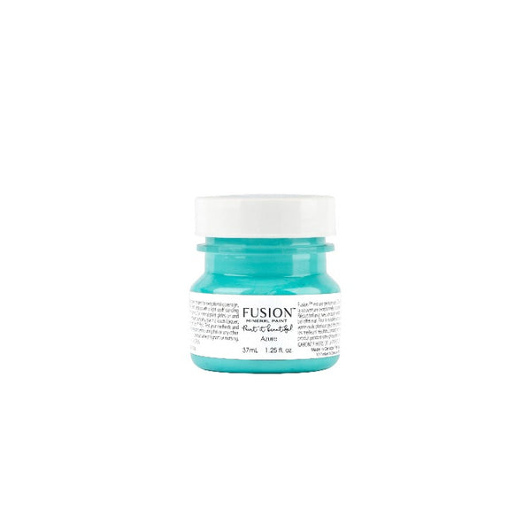 Fusion Mineral Paint | Azure on white background.