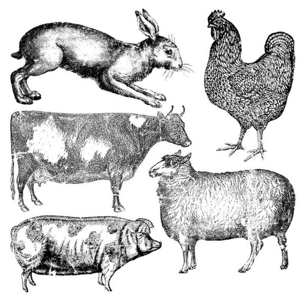 Iron Orchids Design | Farm Animals stamps.
