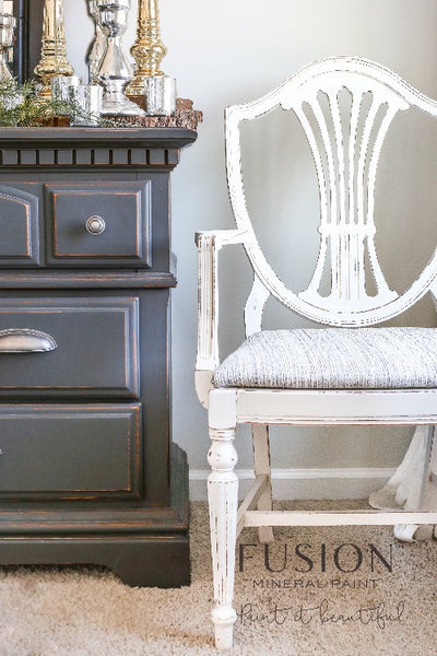 Fusion Mineral Paint | Chair painted with Raw Silk in lifestyle setting