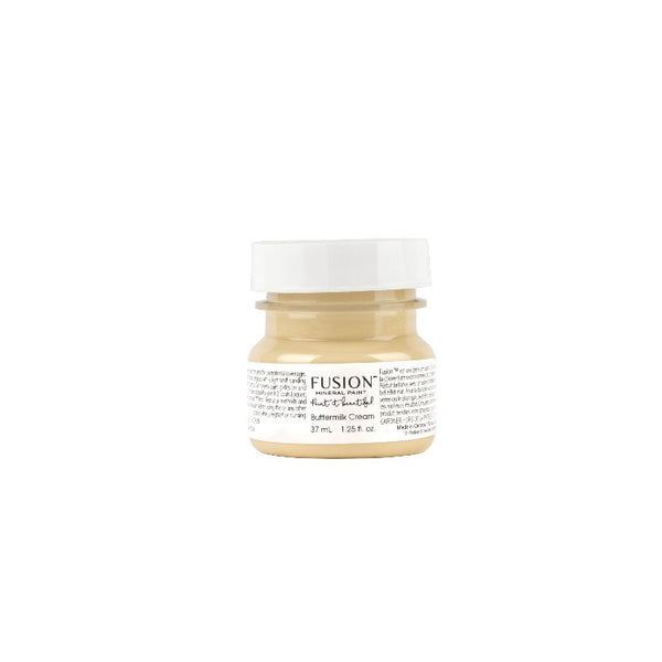 Fusion Mineral Paint | Buttermilk Cream on white background.