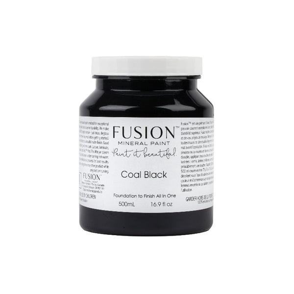 Fusion Mineral Paint | Coal Black on white background.