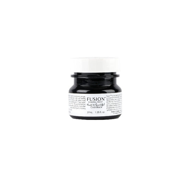 Fusion Mineral Paint | Coal Black on white background.
