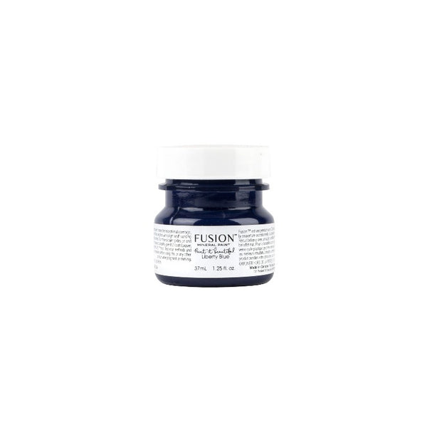 Fusion Mineral Paint | Liberty Blue on white background.