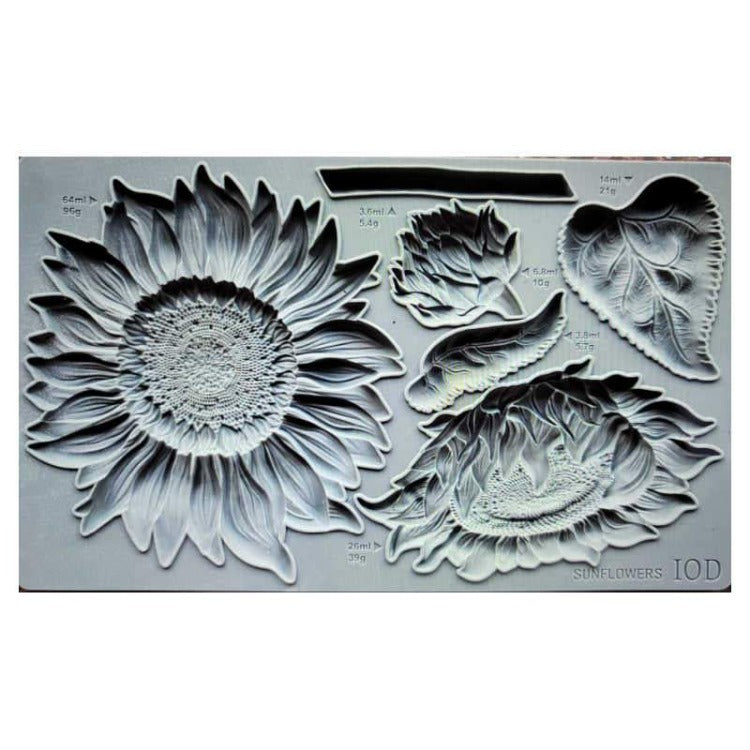 IOD Decor Mould Sunflowers by Iron Orchid Designs