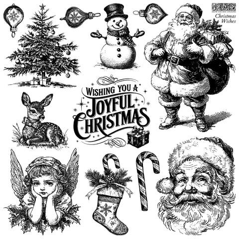 Iron Orchid Design | Stamp | Christmas Wishes