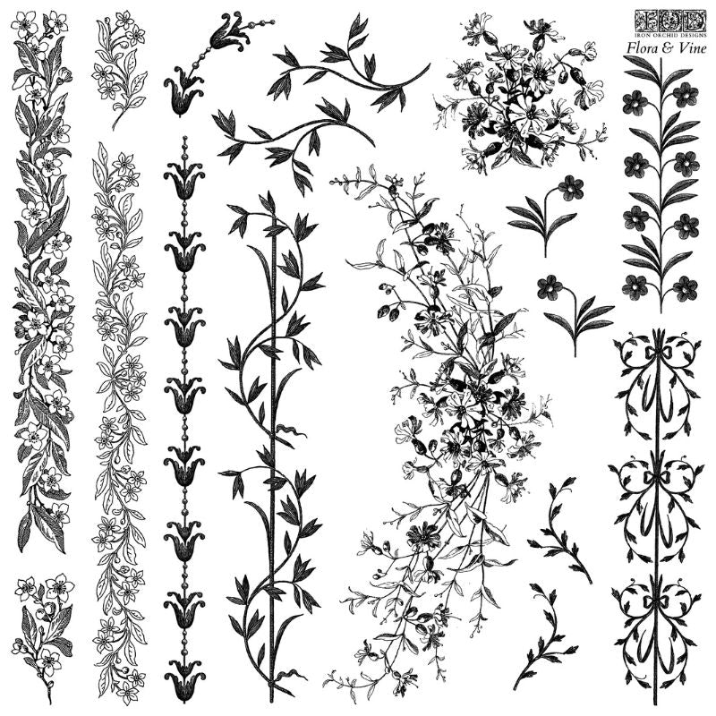 Iron Orchid Design | Stamp | Flora and Vine