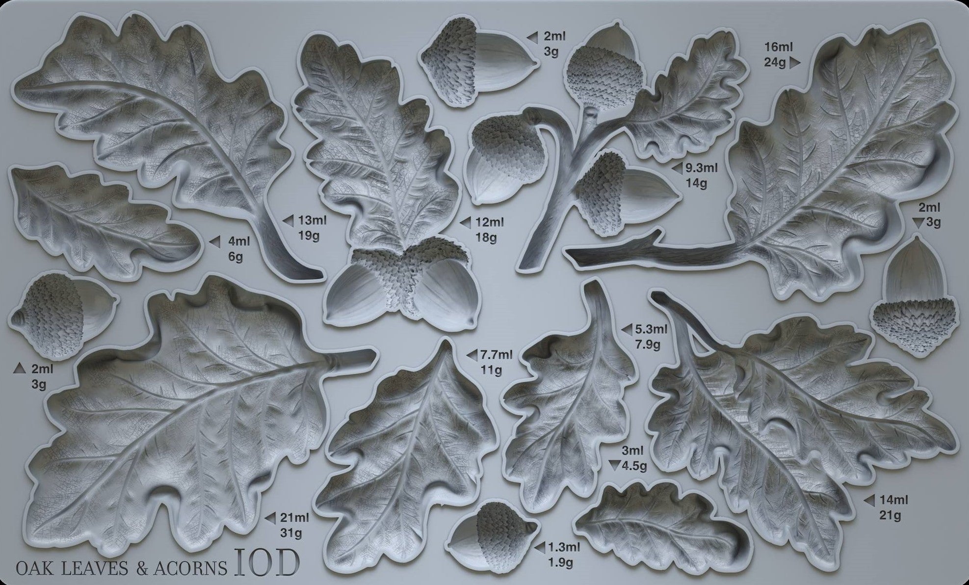 Iron Orchid Design | Mould | Oak Leaves & Acorns