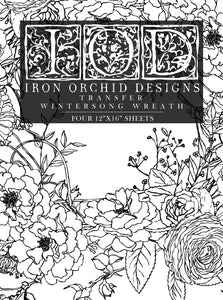 Iron Orchid Design | Transfer | Winter's Song Wreath