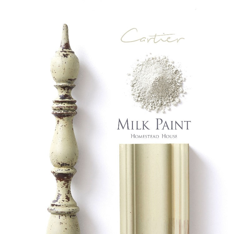 Homestead House Milk Paint | Cartier paint samples on white background.