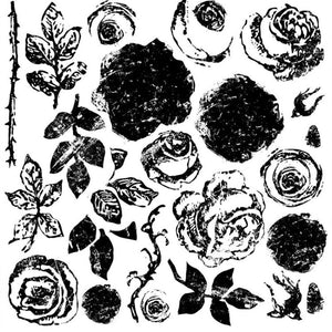 Iron Orchids Design | Painterly Roses stamp.