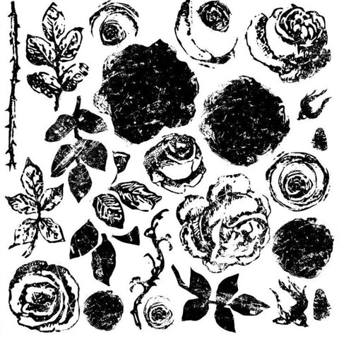 Iron Orchids Design | Painterly Roses stamp.