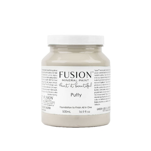 Fusion Mineral Paint | Putty on white background.