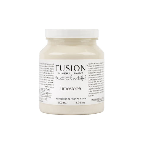 Fusion Mineral Paint | Limestone on white background.