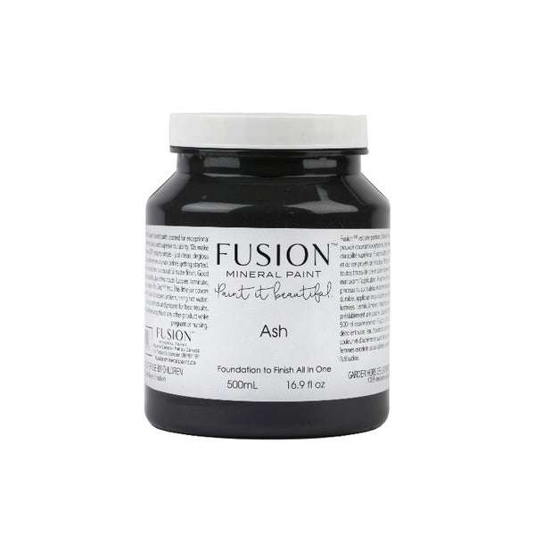 Fusion Mineral Paint |Ash on white background.
