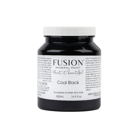 Fusion Mineral Paint | Coal Black on white background.