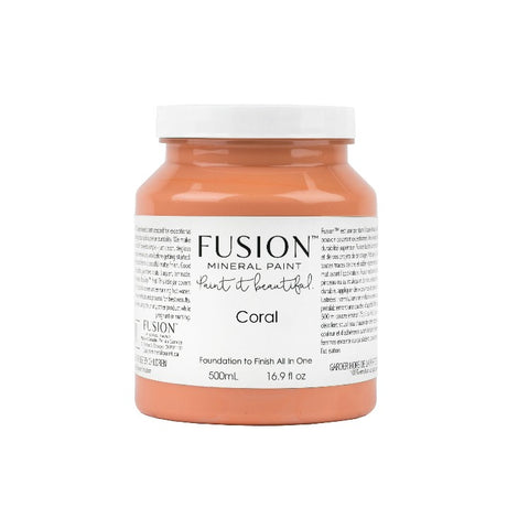 Fusion Mineral Paint | Coral on white background.