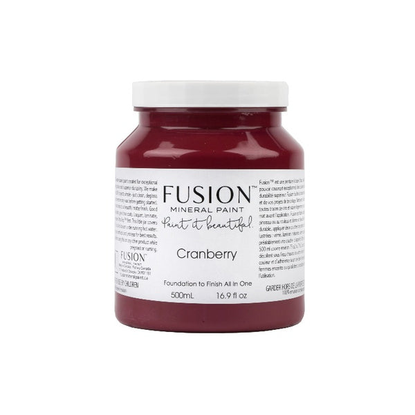 Fusion Mineral Paint | Cranberry on white background.