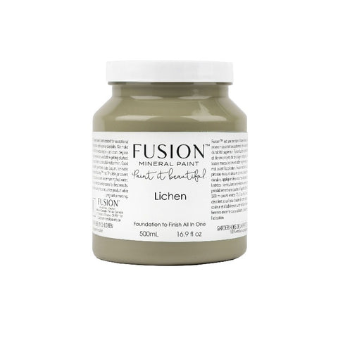 Fusion Mineral Paint | Lichen on white background.