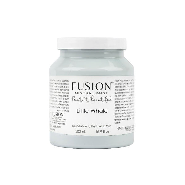 Fusion Mineral Paint | Little Whale on white background.