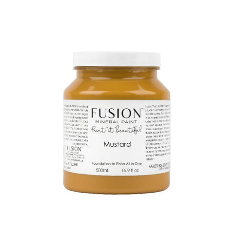 Fusion Mineral Paint | Mustard on white background.