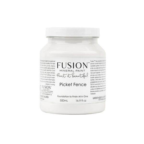 Fusion Mineral Paint | Picket Fence on white background.
