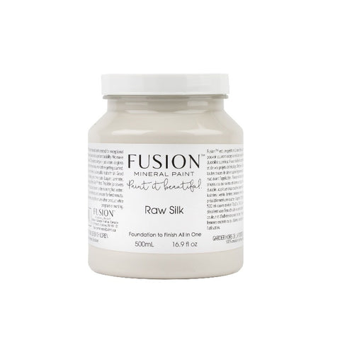Fusion Mineral Paint | Raw Silk on white background.