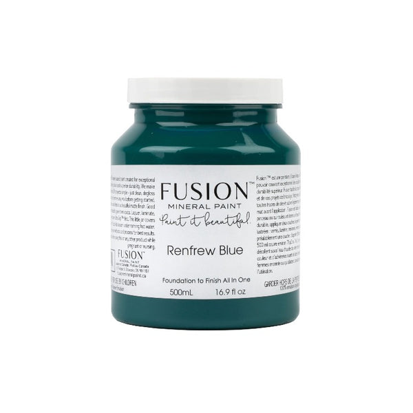 Fusion Mineral Paint | Renfrew Blue on white background.