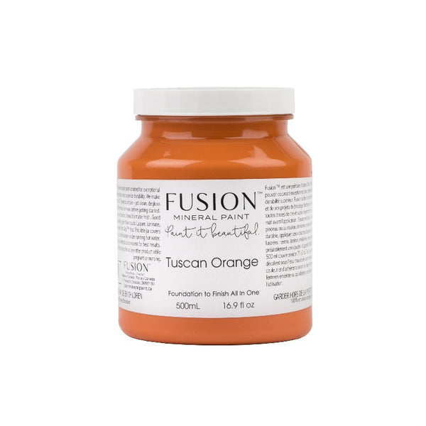 Fusion Mineral Paint | Tuscan Orange on white background.