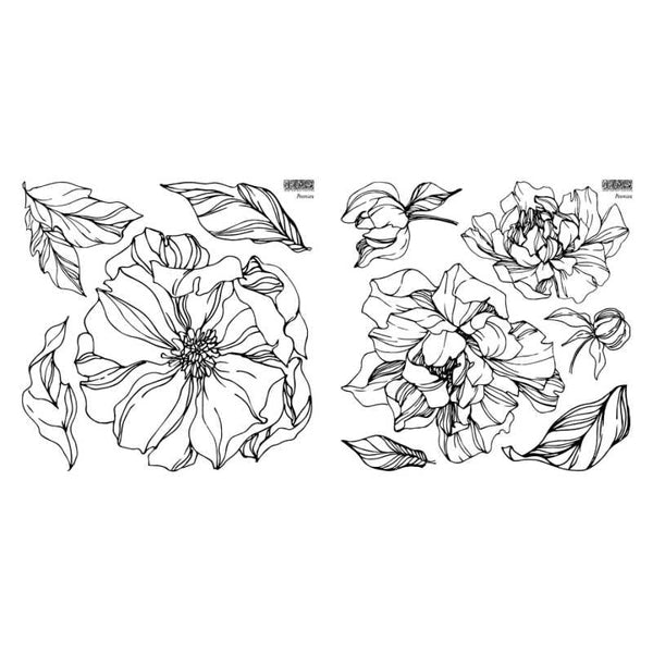 Iron Orchid Design | Stamp | Peonies