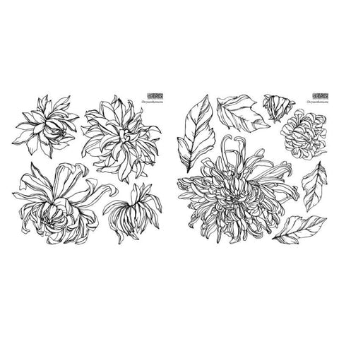 Iron Orchid Design | Stamp | Chrysanthemums