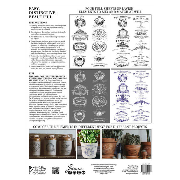 Iron Orchid Design | Transfer | Traditional Pots II